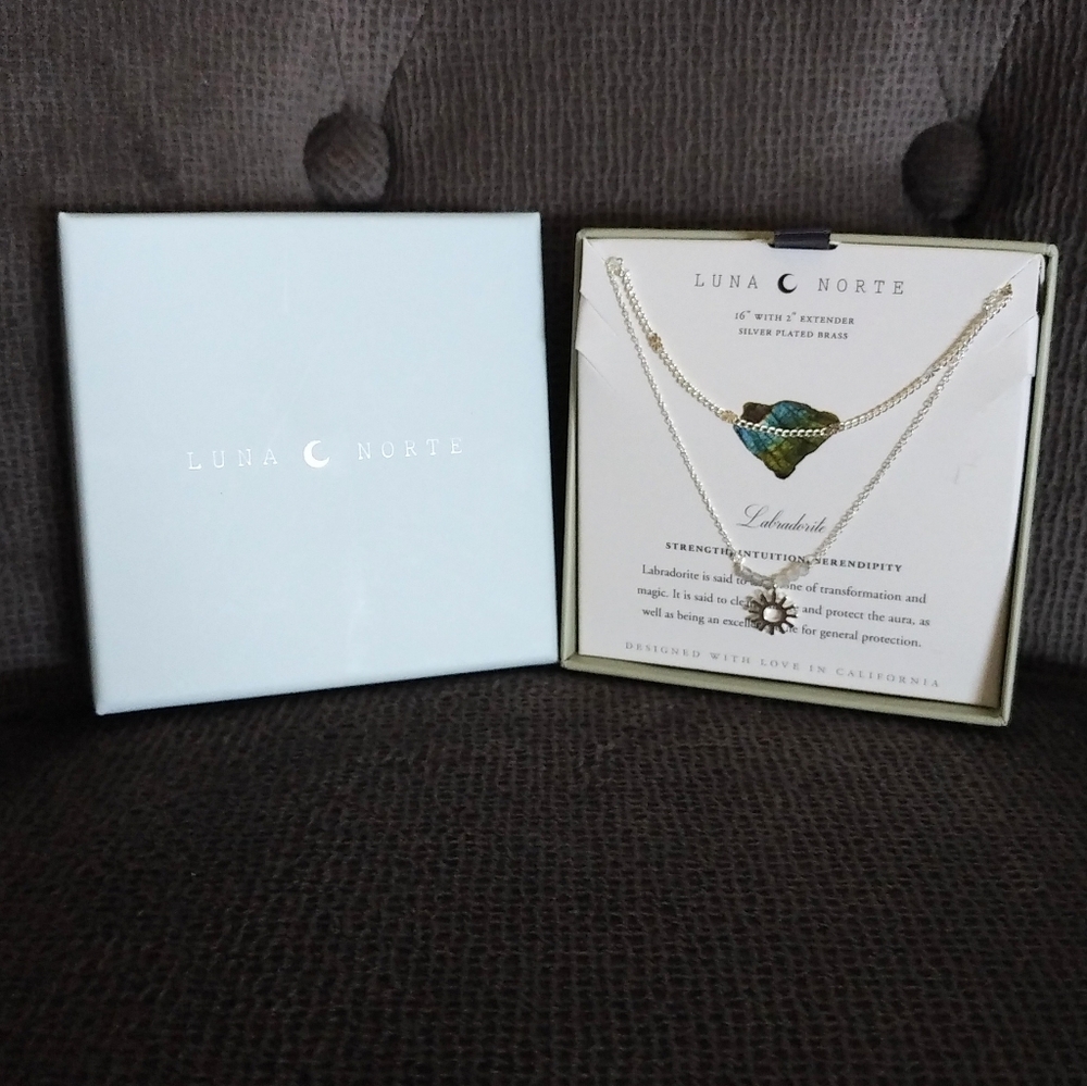 Luna🌙 Norte Double✌️ Silver🤍 Necklace - NIB - Picture 2 of 15